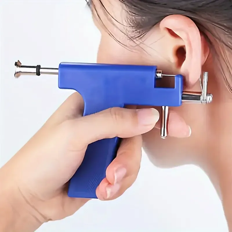 Professional Ear Piercing Kit with Steel Studs - Safe & Easy Body Piercing Tool for Ears, Nose, and Belly