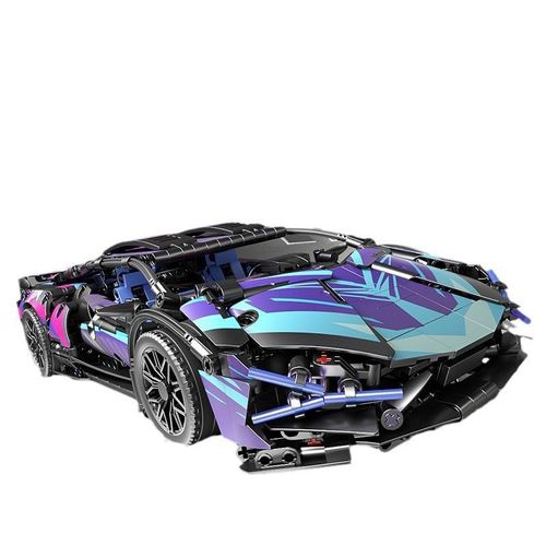 DIY dynamic version 1:14 Scale Super Car Building Kit with Electroplated Metal Parts Creative Building Toys for Adults