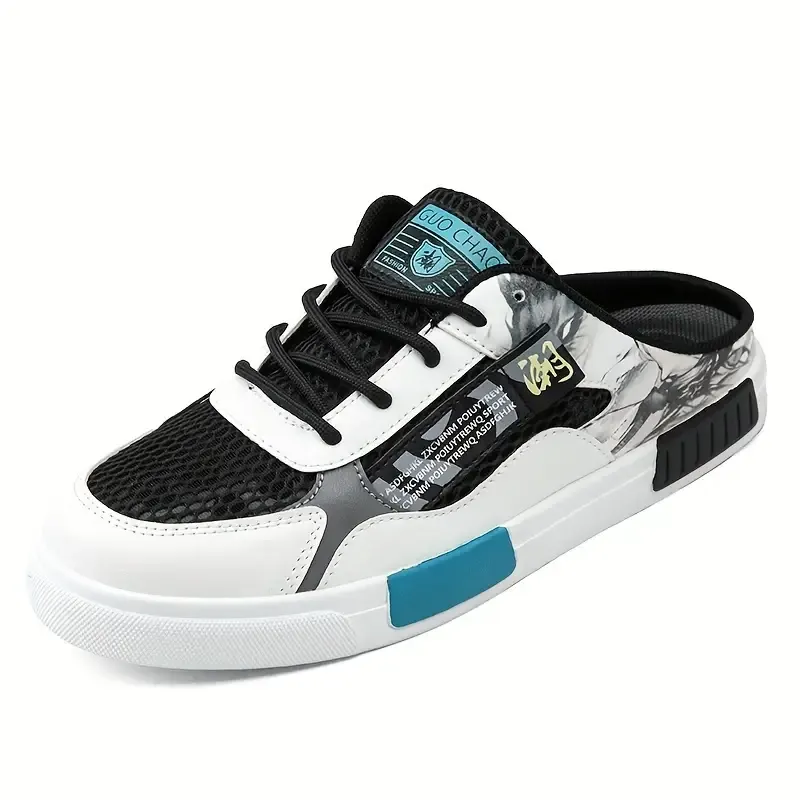 Men's Ultra Low Top Slip On Skate Shoes, Non Slip Comfy Casual Shoes For Outdoor Walking Camping
