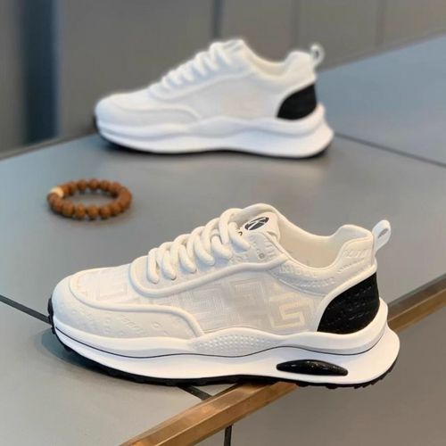 Men's fashionable white mesh shoes