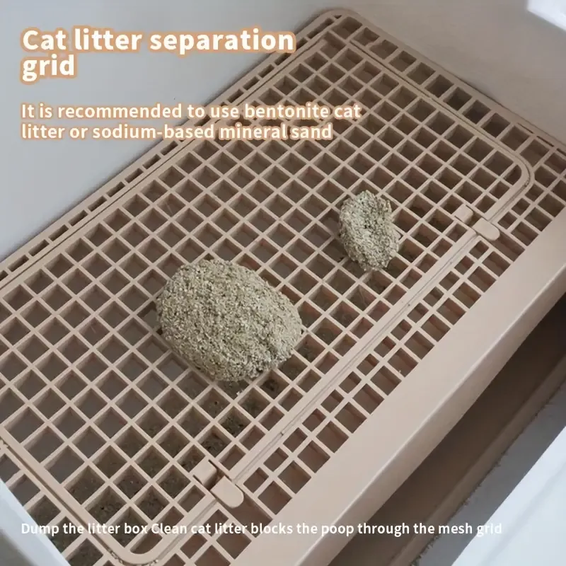 Stylish Automatic Self-Cleaning Cat Litter Box: ABS Material, Large Space, Tipping Design, Easy to Clean, Battery-Free