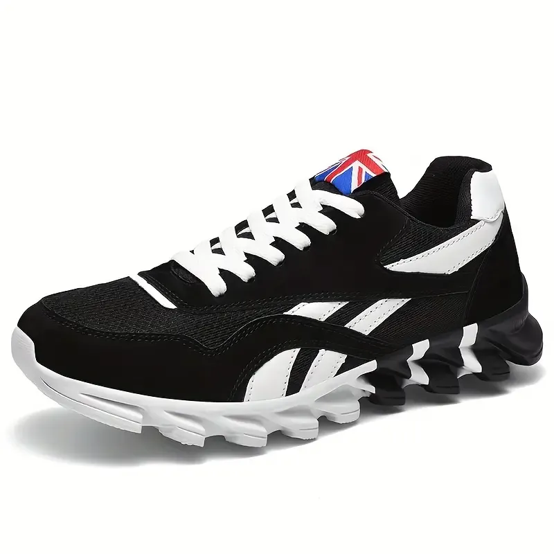 Men's Casual Fashion Sneakers - Breathable, Non-Slip Lace-Up Shoes for Outdoor & Running, Spring Summer Fall