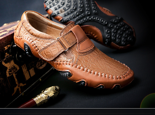 Men's large size leather shoes, fashionabl