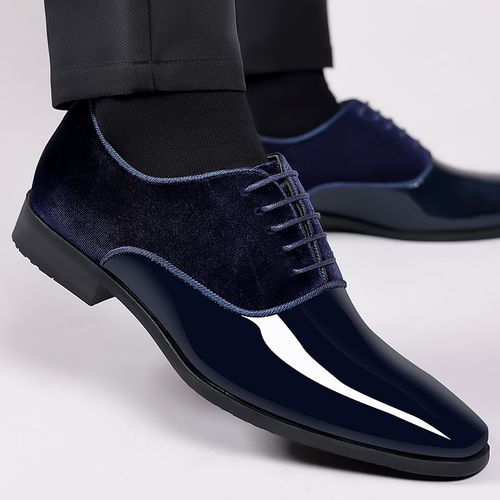 Low-top British style pointed groom shoes