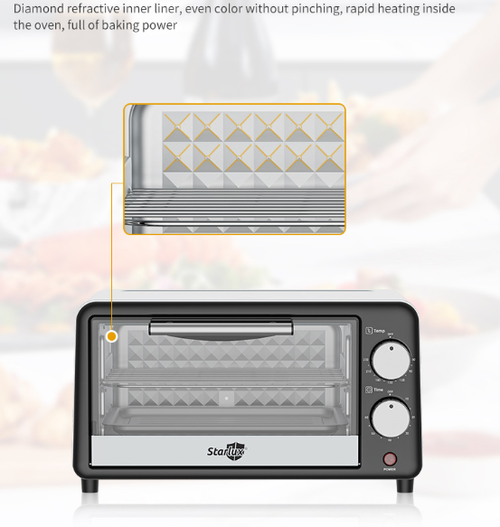 Multifunctional household electric oven double layer mini 9L fully automatic oven