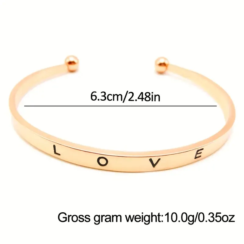 Women's Watch Hiphop Golden Fashion Quartz Watch & Love Bangle, Valentines Gift For Her