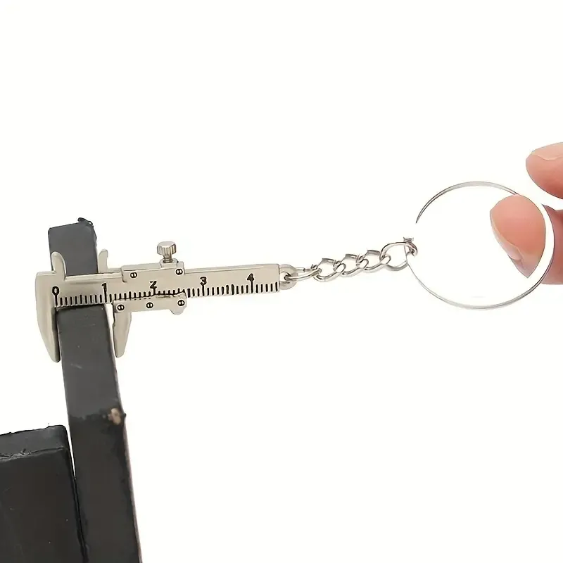 Car Key Mini Vernier Caliper Shaped Keychain
