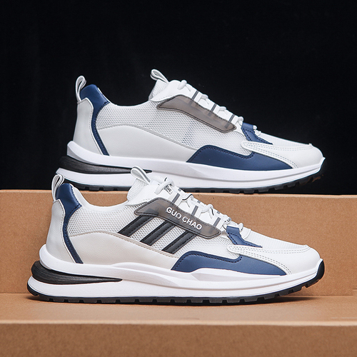 Breathable lace-up running shoes and low-top sports shoes for men