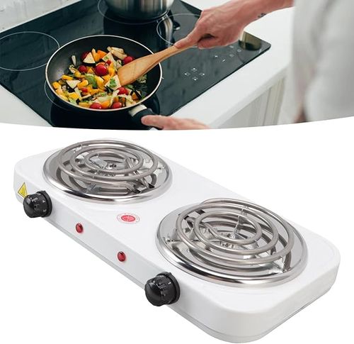 Electric Countertop Stove, 2000W Multifunctional 2 Portable Cooking Stove Electric Hot Plate Double for Home and Outdoor