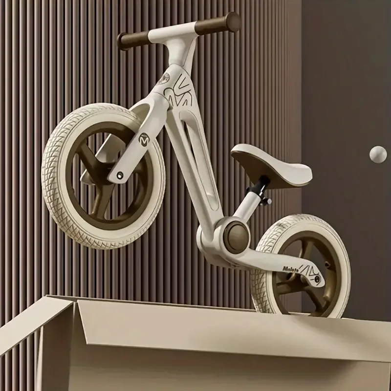 Kids Foldable Bicycle  - Carbon Frame, Plastic Wheels, Drum Brake - Lightweight Balance Bike for Children