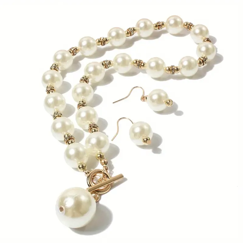 Luxurious Faux Pearl Clavicle Necklace