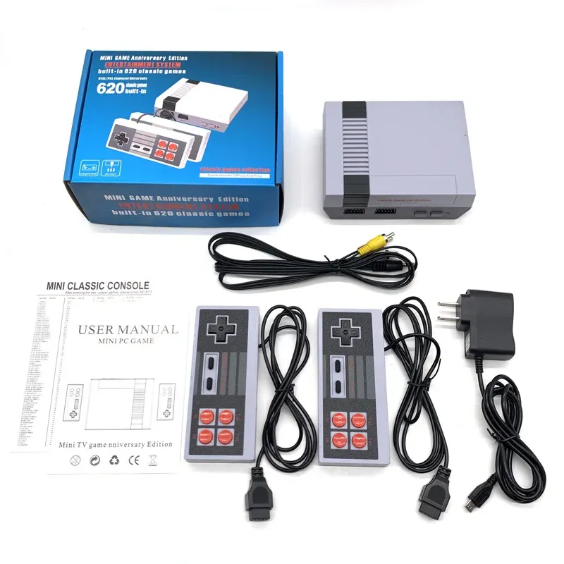 Game console 8-bit nostalgic 80 generation retro FC red and white console 620 TV mini game console