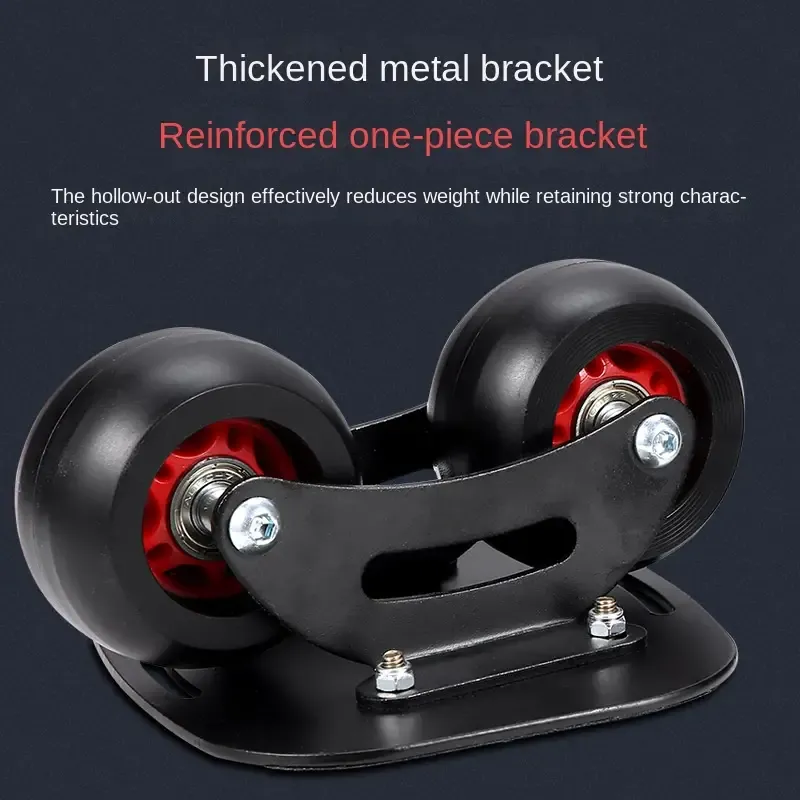 Beginner-Friendly Split Skateboard - Detachable, Road Wheel Design for Adults & Youngsters, Black