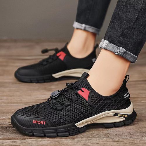 Summer mesh fabric men's outdoor travel shoes