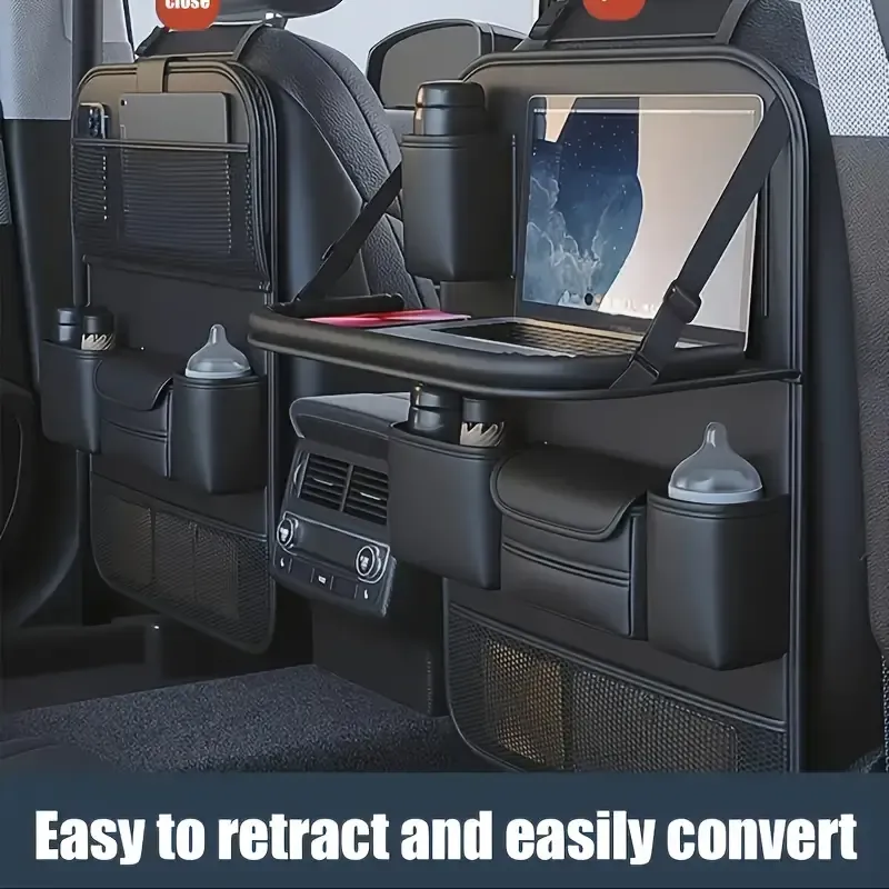 Backseat Organizer with Foldable Tray