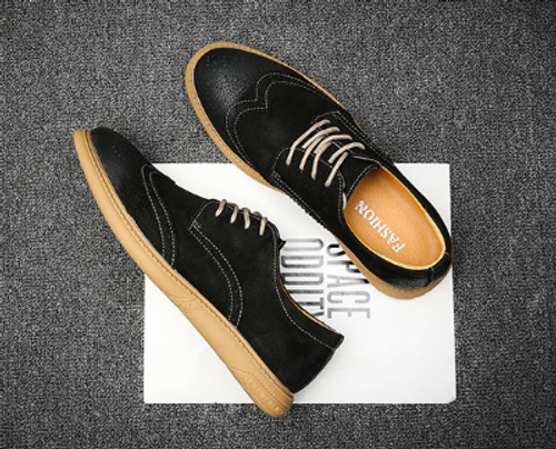 Large size new brogue casual leather shoes British style breathable casual shoes trendy shoes