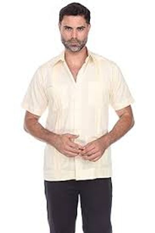 Shirt Linen Short Sleeve Button-Down Cotton Beach Shirt