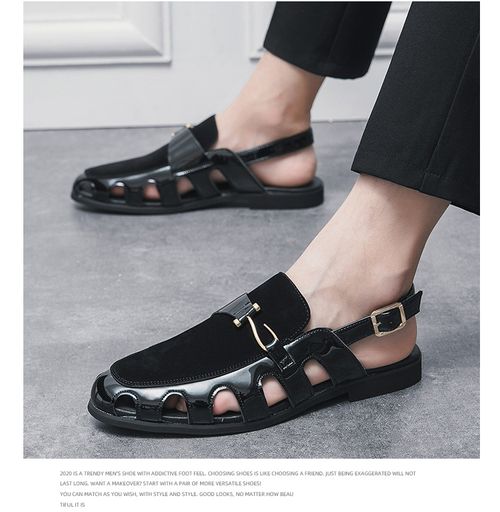 Fashionable casual shoes, toe covers, leather shoes and Roman men's shoes