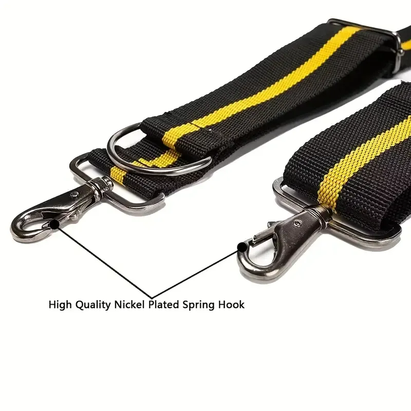H-type multi-functional tool strap with hanging tool bag to reduce load