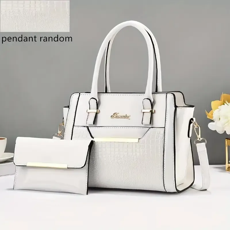 Timeless Solid Color Womens Bag Set