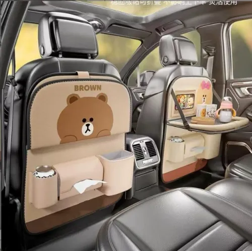 Brown Bear Car Seat Back Organizer