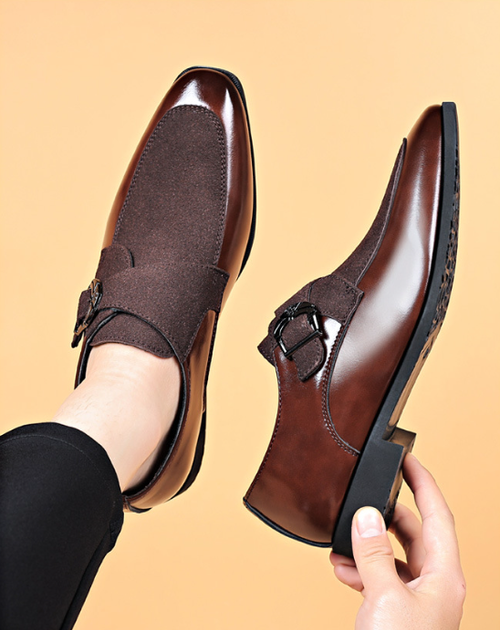 Formal casual shoes, matte British leather shoes
