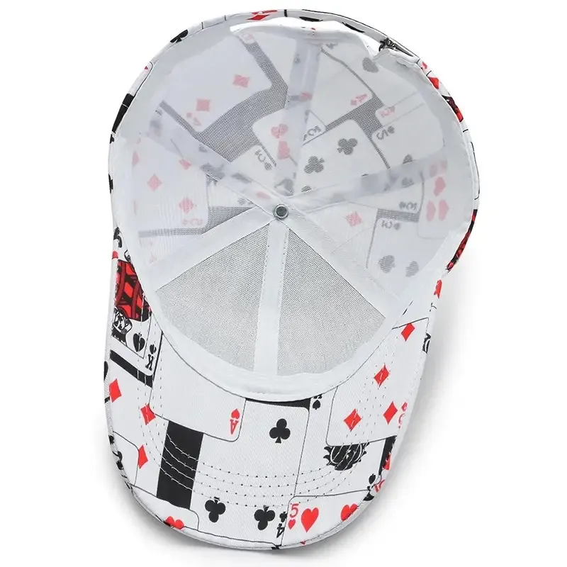 New Hip Hop Hat, Men's Outdoor Mountaineering Fishing Sports Cap, Poker Game Playing Card Adjustable Cotton Baseball Hat Cap, Sun Protection Hat