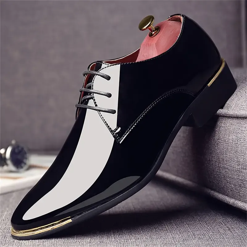 Men's Sleek Business Casual Shoes - Versatile Slip-On Loafers with Durable Rubber Sole, Perfect for Work & Leisure