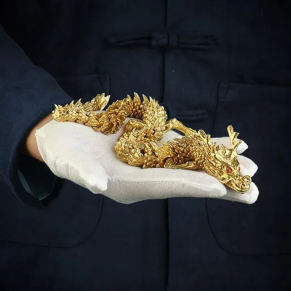 Gold Dragon with Movable Joints