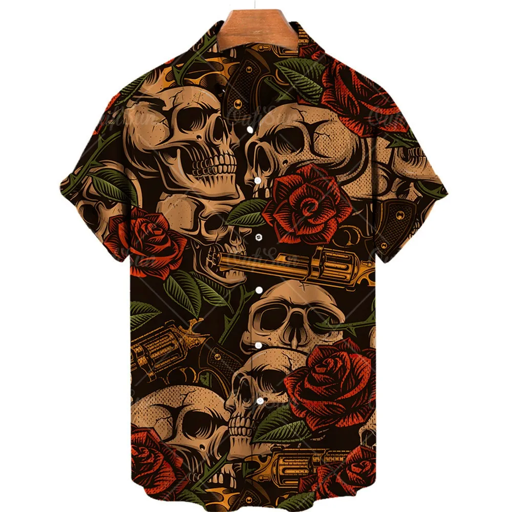 Men's printed beach shirt
