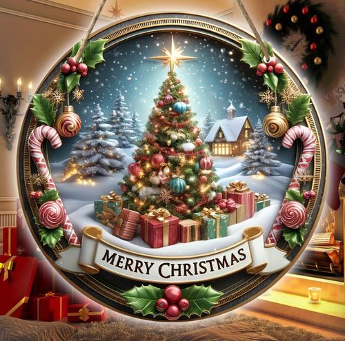 Christmas Blessings Aluminum Wall Art