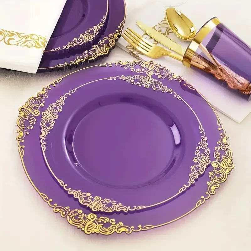 Purple Party Tableware Set