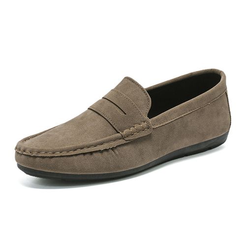 round toe slip on loafers