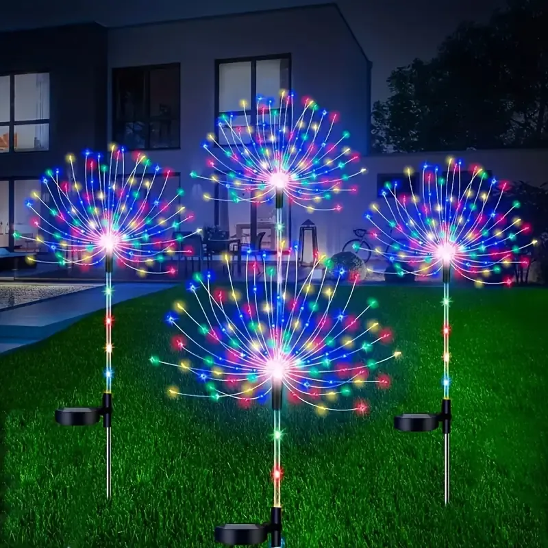 Solar-Powered Dandelion Firework Lights