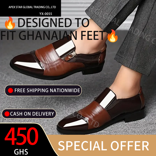 Men's Trendy Dress Shoes With Side Zipper Decor, Wear-resistant Slip On Shoes With PU Leather Uppers For Business Occasions, Men's Office Daily Footwear