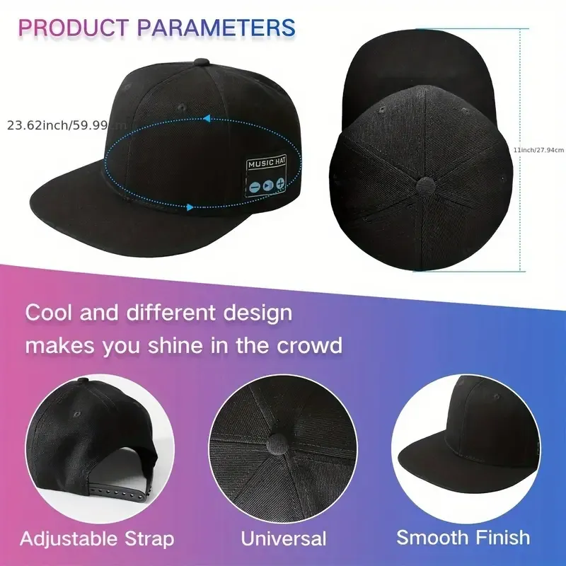 Wireless Stereo Baseball Cap Headphones