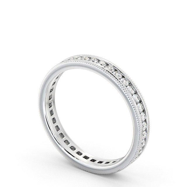 Wedding Rings In Dubai Online  Full Eternity Ring, Round Cut, Milgrain Edge