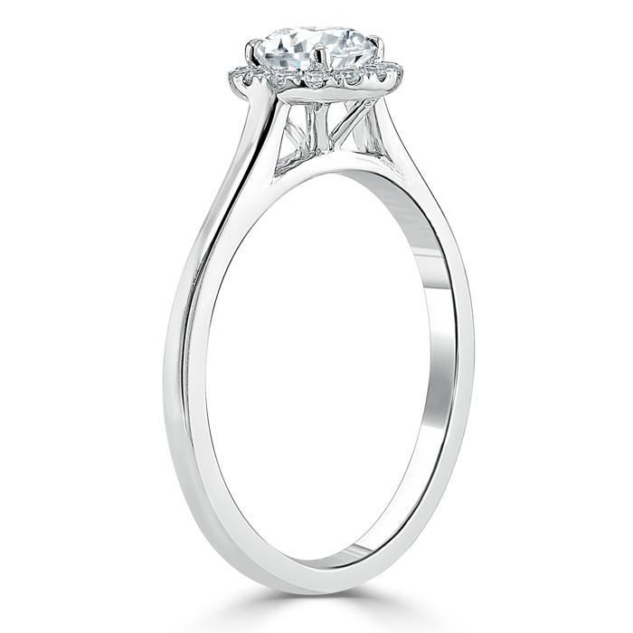 Moissanite Engagement Rings Australia Round Cut Moissanite Halo Engagement Ring