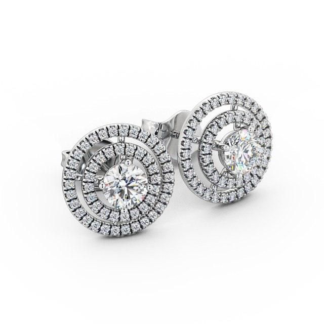 Couple Wedding Rings Dubai  Halo Earrings 0.50ct each