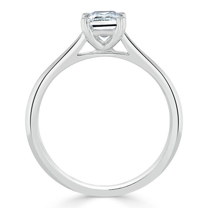 Engagement Ring Price In Qatar  Emerald Cut Moissanite Engagement Ring, Tiffany Style