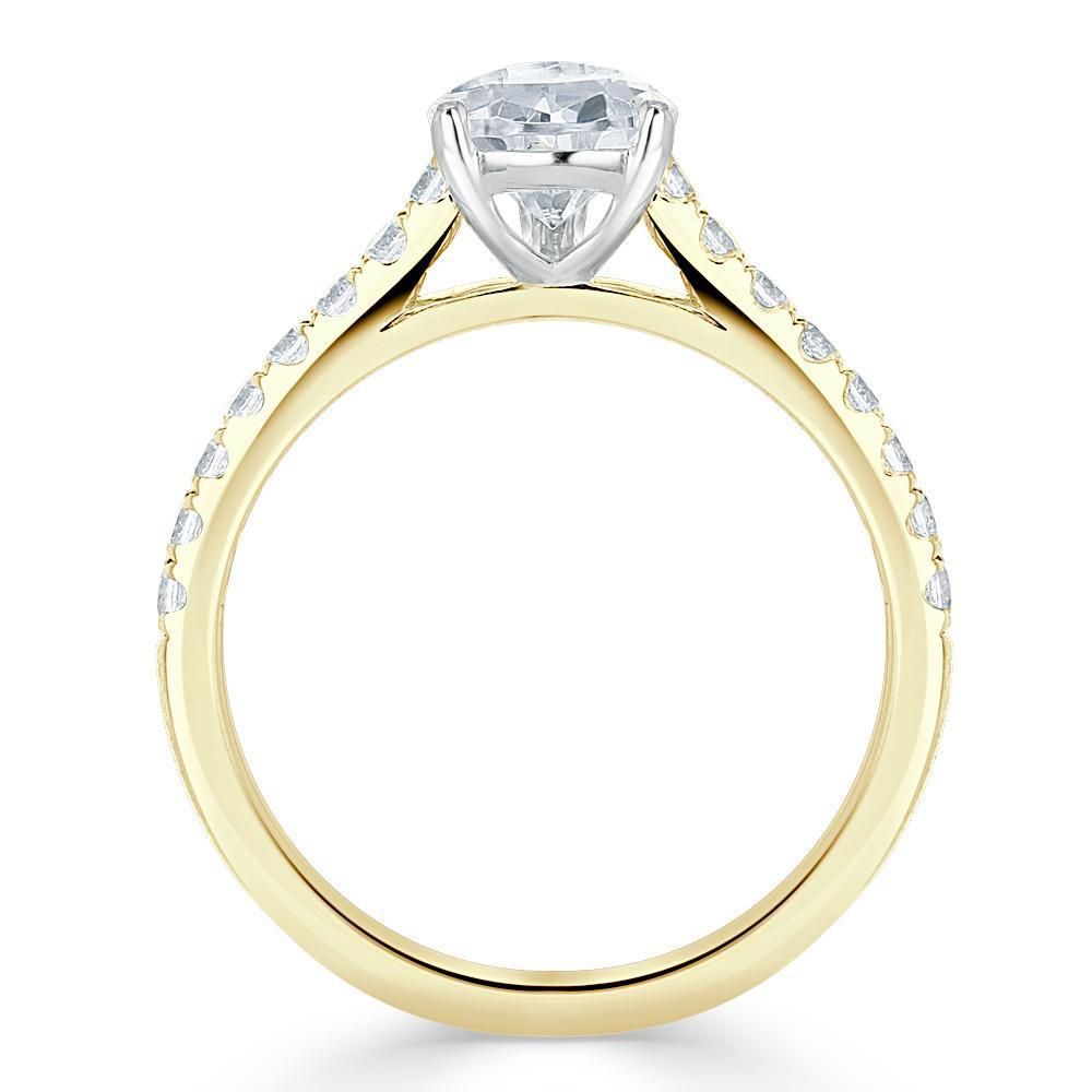 Wedding Ring Qatar  Pear Cut Moissanite Engagement Ring, Classic Style