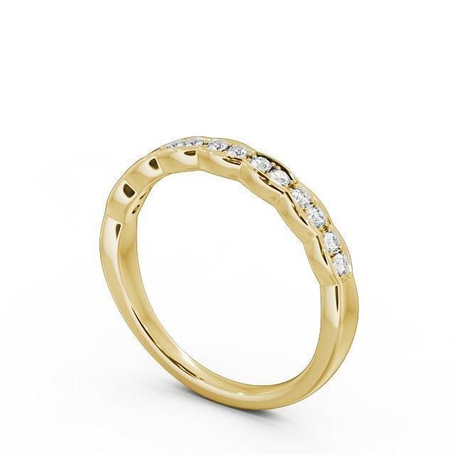 18k Gold Wedding Ring Price In Dubai  Half Eternity Ring, Round Cut Vintage Design