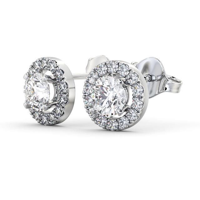 Couple Wedding Rings Dubai  Halo Earrings 0.70ct each