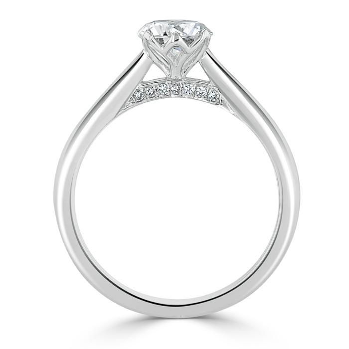 Moissanite Engagement Rings Canada  Round Cut Moissanite Engagement Ring, Classic Six Claw