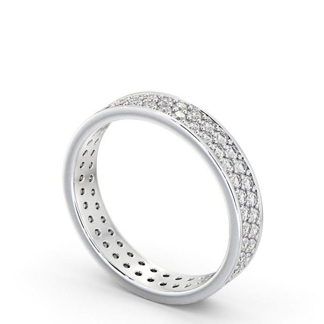 Wedding Rings In Dubai Online  Full Eternity Ring, Round Cut Double Row