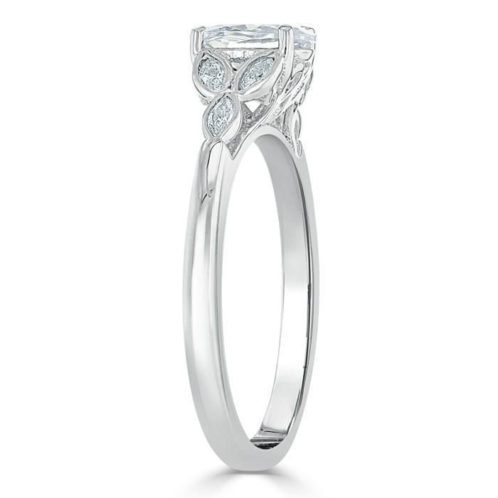 Engagement Rings Dubai   Oval Cut Moissanite Engagement Ring, Vintage Style