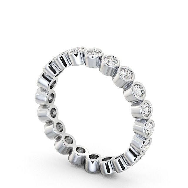 Wedding Rings In Dubai Online  Full Eternity Ring, Round Cut Rub-Over Setting