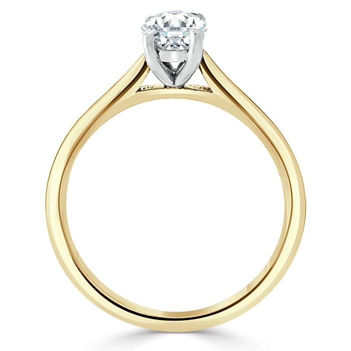 Engagement Rings Kuwait  Oval Cut Moissanite Engagement Ring, Classic Design