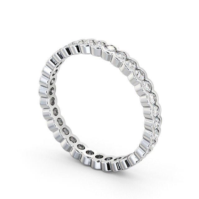 Wedding Rings In Dubai Online  Full Eternity Ring, Round Cut Rub Over Setting