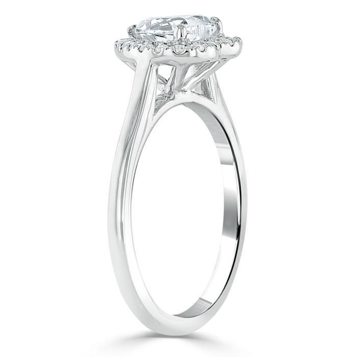 Engagement Rings Dubai Price Heart Cut Moissanite Halo Engagement Ring